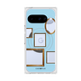 プレミアムスクエアケース with Pixelsnap［ Photo Frames - Light Blue ］