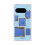 プレミアムスクエアケース with Pixelsnap［ Photo Frames - Light Blue ］