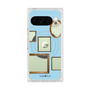 プレミアムスクエアケース with Pixelsnap［ Photo Frames - Light Blue ］