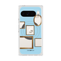 プレミアムスクエアケース with Pixelsnap［ Photo Frames - Light Blue ］