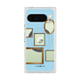 プレミアムスクエアケース with Pixelsnap［ Photo Frames - Light Blue ］