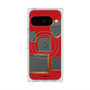 プレミアムスクエアケース with Pixelsnap［ Photo Frames - Red ］