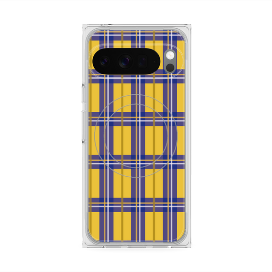 プレミアムスクエアケース with Pixelsnap［ Tartan Check - Yellow ］