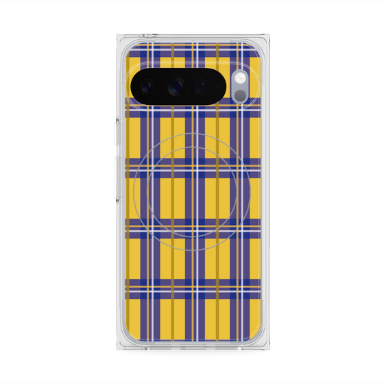 プレミアムスクエアケース with Pixelsnap［ Tartan Check - Yellow ］