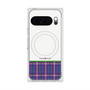 プレミアムスクエアケース with Pixelsnap［ CASEPLAY Tartan Check - Purple ］