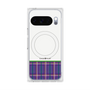 プレミアムスクエアケース with Pixelsnap［ CASEPLAY Tartan Check - Purple ］