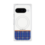 プレミアムスクエアケース with Pixelsnap［ CASEPLAY Tartan Check - Blue ］