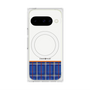 プレミアムスクエアケース with Pixelsnap［ CASEPLAY Tartan Check - Blue ］