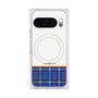 プレミアムスクエアケース with Pixelsnap［ CASEPLAY Tartan Check - Blue ］