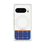 プレミアムスクエアケース with Pixelsnap［ CASEPLAY Tartan Check - Blue ］