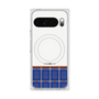 プレミアムスクエアケース with Pixelsnap［ CASEPLAY Tartan Check - Blue ］