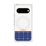 プレミアムスクエアケース with Pixelsnap［ CASEPLAY Tartan Check - Blue ］