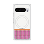 プレミアムスクエアケース with Pixelsnap［ CASEPLAY Tartan Check - Pink ］