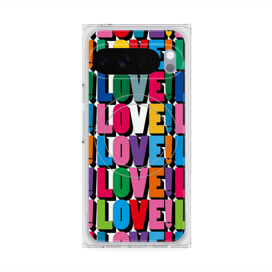 プレミアムスクエアケース with Pixelsnap［ LOVE!LOVE!LOVE! ］