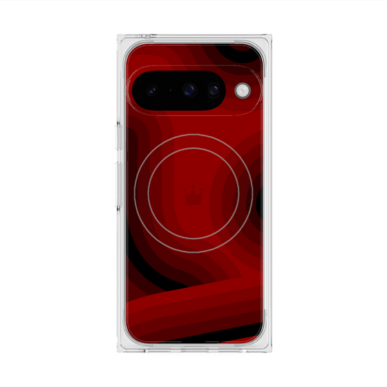 プレミアムスクエアケース with Pixelsnap［ CASEPLAY Winding Pattern - Red ］