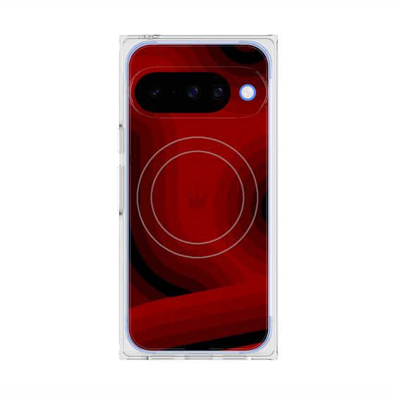 プレミアムスクエアケース with Pixelsnap［ CASEPLAY Winding Pattern - Red ］