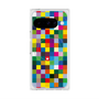 プレミアムスクエアケース with Pixelsnap［ CASEPLAY Rainbow Check ］