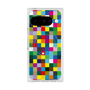 プレミアムスクエアケース with Pixelsnap［ CASEPLAY Rainbow Check ］