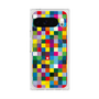 プレミアムスクエアケース with Pixelsnap［ CASEPLAY Rainbow Check ］