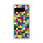 プレミアムスクエアケース with Pixelsnap［ CASEPLAY Rainbow Check ］