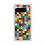 プレミアムスクエアケース with Pixelsnap［ CASEPLAY Rainbow Check ］