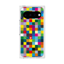 プレミアムスクエアケース with Pixelsnap［ CASEPLAY Rainbow Check ］