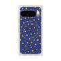 プレミアムスクエアケース with Pixelsnap［ Drawing Dot - Navy ］