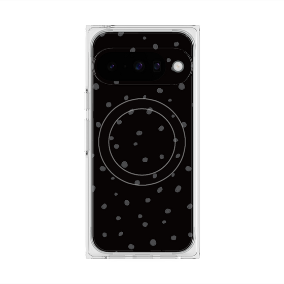 プレミアムスクエアケース with Pixelsnap［ Drawing Dot - Black ］