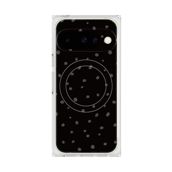 プレミアムスクエアケース with Pixelsnap［ Drawing Dot - Black ］