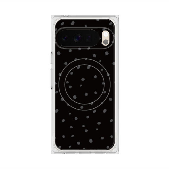 プレミアムスクエアケース with Pixelsnap［ Drawing Dot - Black ］