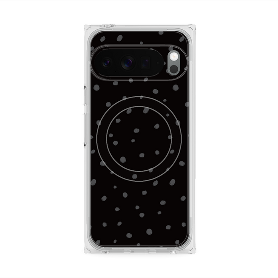 プレミアムスクエアケース with Pixelsnap［ Drawing Dot - Black ］