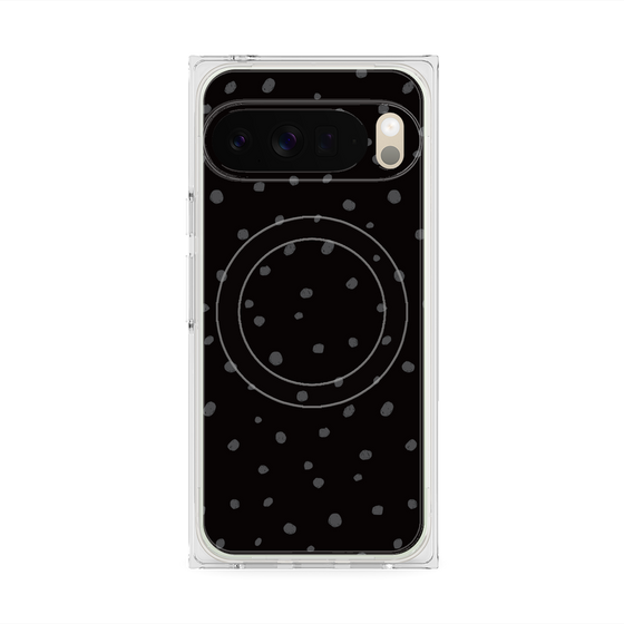 プレミアムスクエアケース with Pixelsnap［ Drawing Dot - Black ］