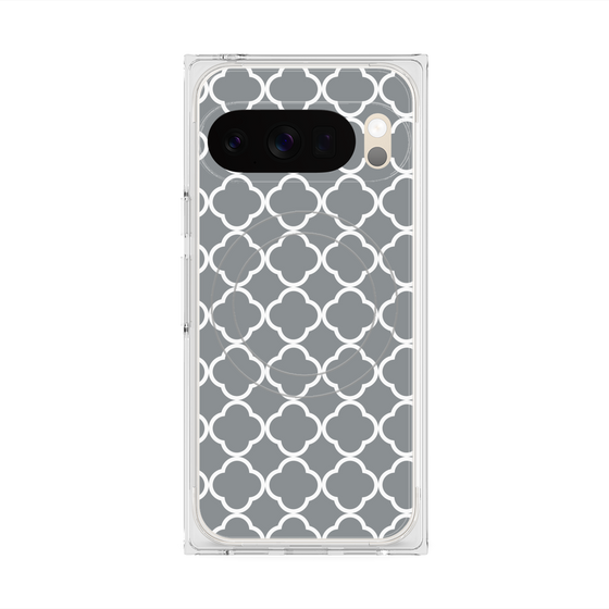プレミアムスクエアケース with Pixelsnap［ Moroccan2 - Gray ］