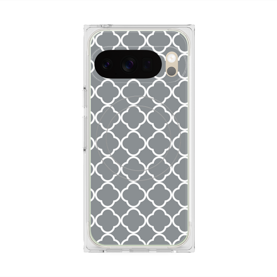 プレミアムスクエアケース with Pixelsnap［ Moroccan2 - Gray ］