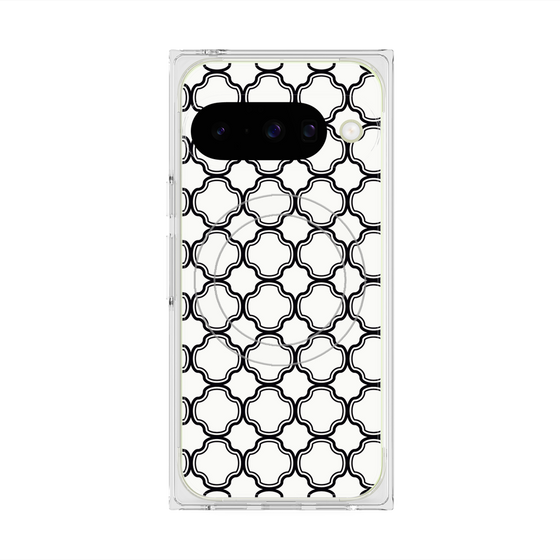 プレミアムスクエアケース with Pixelsnap［ Moroccan3 - Black ］