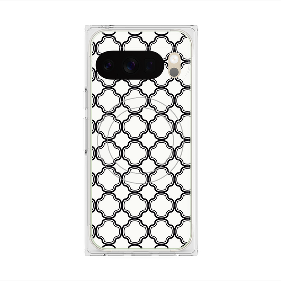 プレミアムスクエアケース with Pixelsnap［ Moroccan3 - Black ］