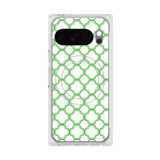プレミアムスクエアケース with Pixelsnap［ Moroccan3 - Green ］