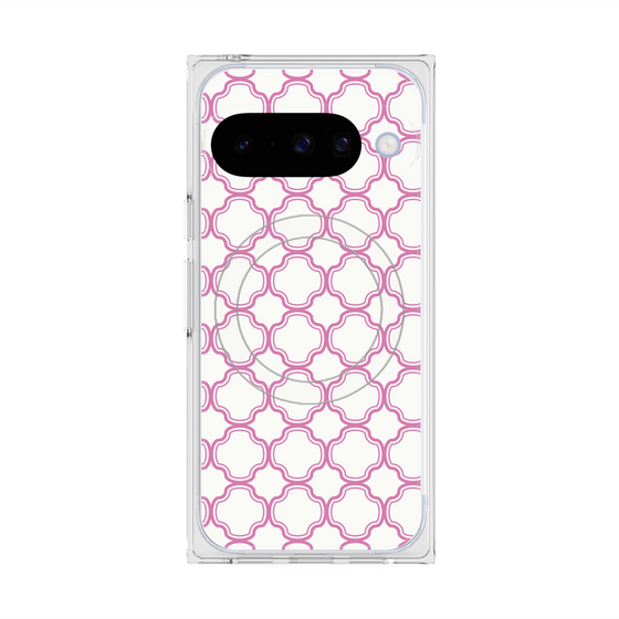 プレミアムスクエアケース with Pixelsnap［ Moroccan3 - Pink ］