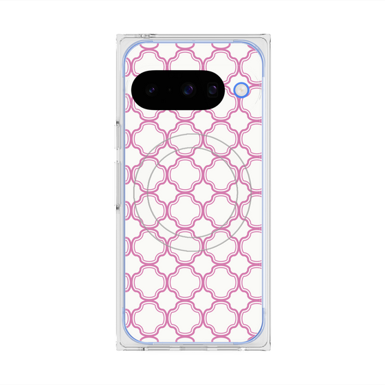 プレミアムスクエアケース with Pixelsnap［ Moroccan3 - Pink ］