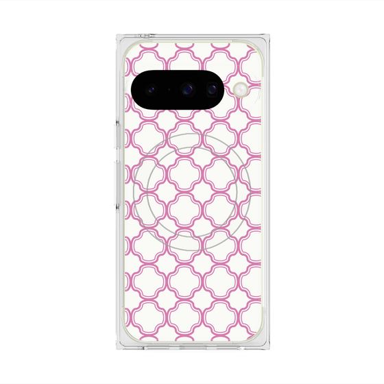 プレミアムスクエアケース with Pixelsnap［ Moroccan3 - Pink ］