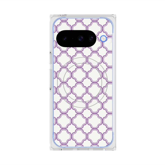 プレミアムスクエアケース with Pixelsnap［ Moroccan3 - Purple ］