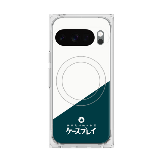 プレミアムスクエアケース with Pixelsnap［ CASEPLAY Retro - Green ］