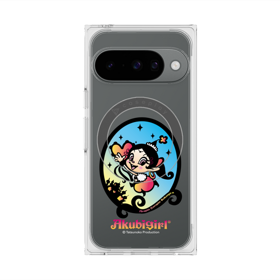 プレミアムスクエアケース with Pixelsnap［ アクビガール - オーバル ］