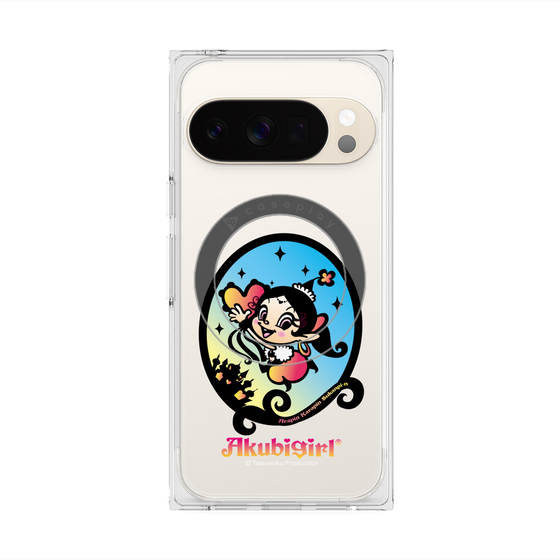 プレミアムスクエアケース with Pixelsnap［ アクビガール - オーバル ］