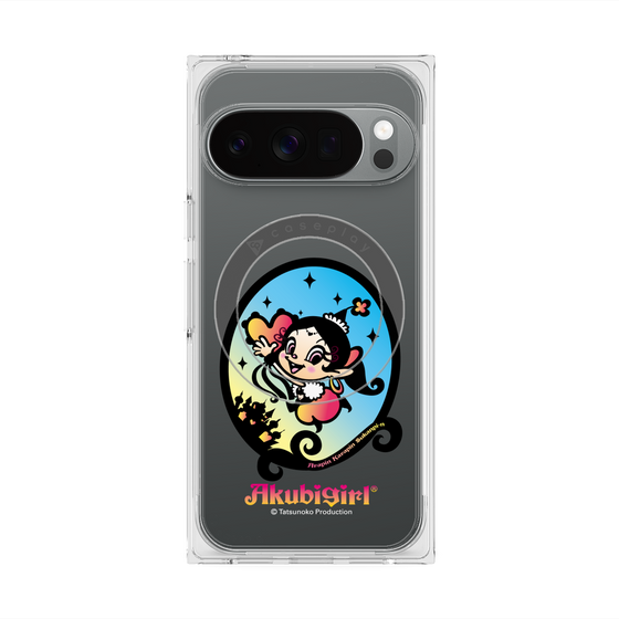 プレミアムスクエアケース with Pixelsnap［ アクビガール - オーバル ］