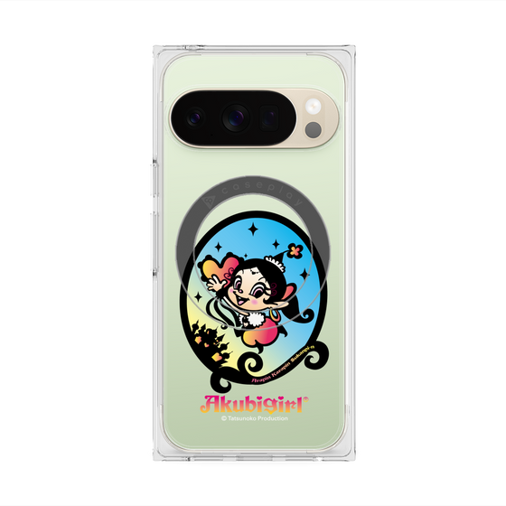 プレミアムスクエアケース with Pixelsnap［ アクビガール - オーバル ］