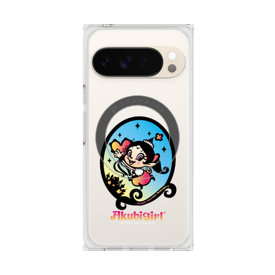 プレミアムスクエアケース with Pixelsnap［ アクビガール - オーバル ］