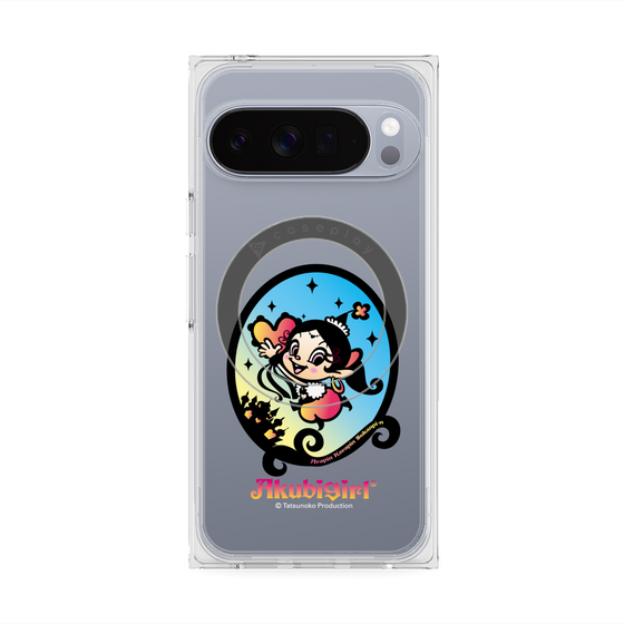 プレミアムスクエアケース with Pixelsnap［ アクビガール - オーバル ］