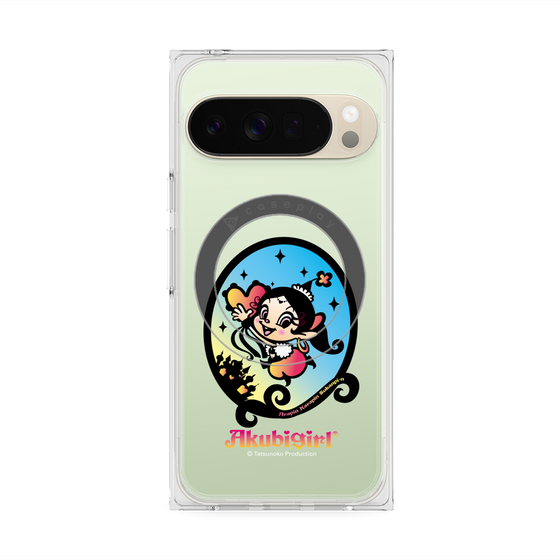 プレミアムスクエアケース with Pixelsnap［ アクビガール - オーバル ］