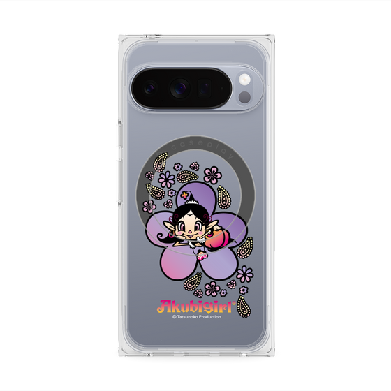 プレミアムスクエアケース with Pixelsnap［ アクビガール - フラワー ］